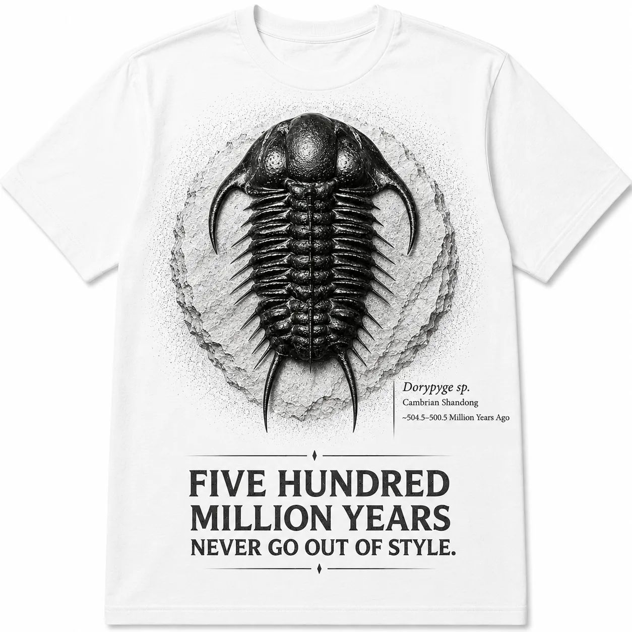 Dorypyge sp. The Shandong Spear fossil t-shirt design